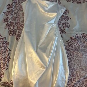 Windsor Cream Satin Prom Dress